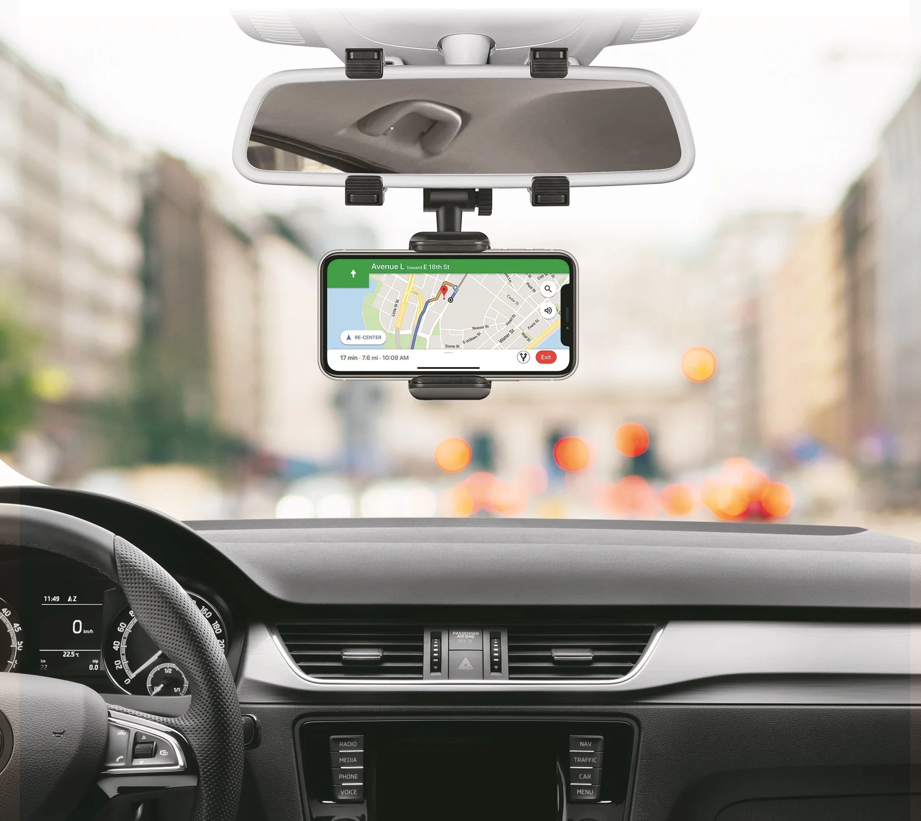 Car Rearview Mirror Phone Mount