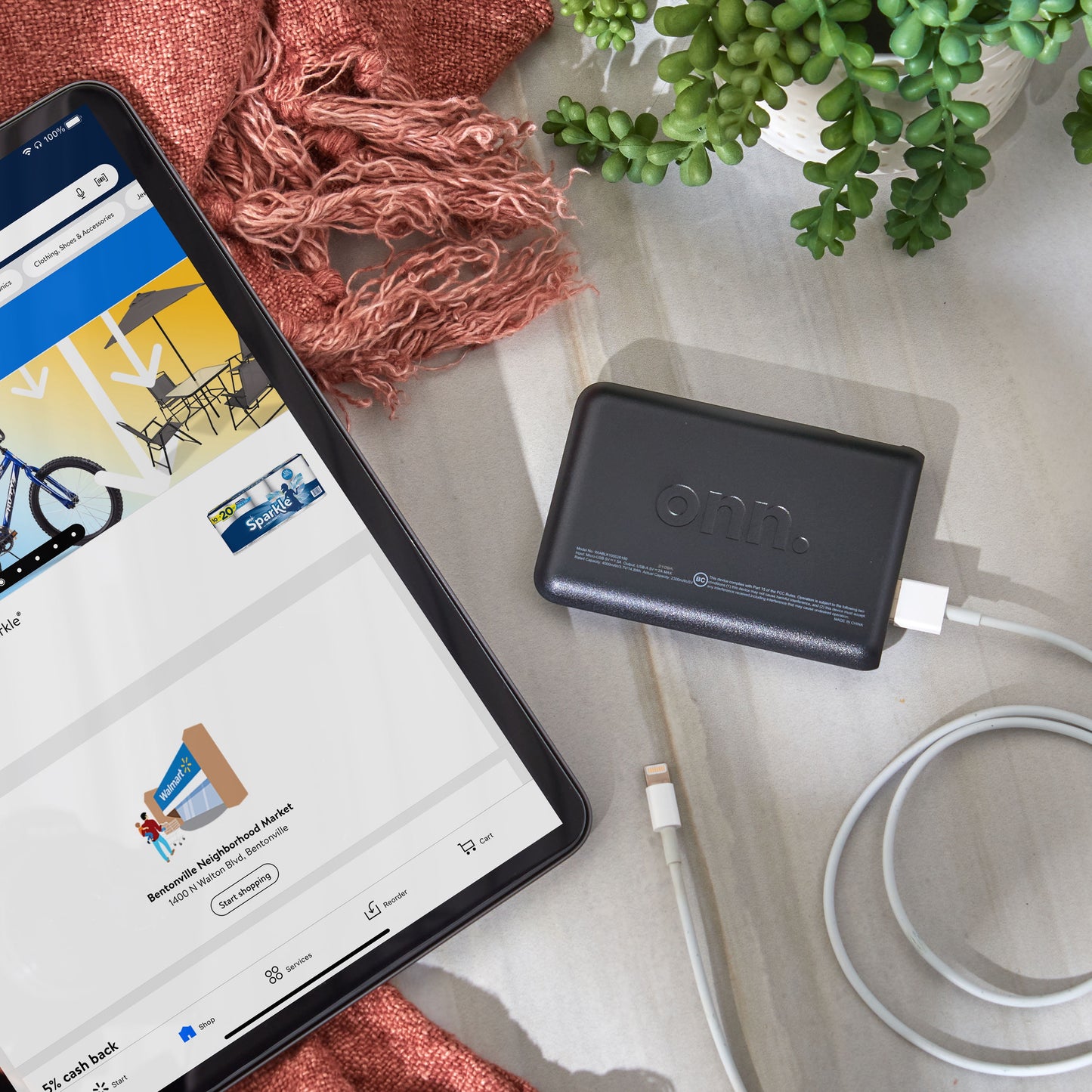. 4,000 Mah Portable Battery, Micro-Usb and USB Ports, Black